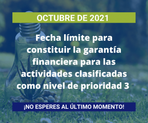 Garantía financiera Medioambiente